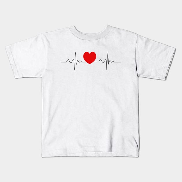 HEARTBEAT Kids T-Shirt by eesomebysrishti